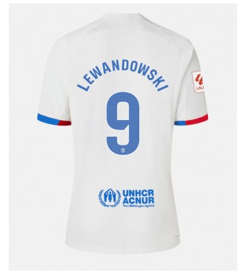 Barcelona Robert Lewandowski #9 Udebanetrøje Dame 2023-24 Kort ærmer